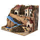 Paesaggio collinare con laghetto e case 20x20x15 cm presepi 6-8 cm s2
