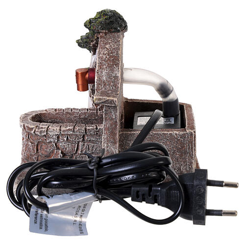 Resin fountain with working pump for 8 cm Nativity Scene, 10x9x12.5 cm 5