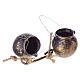 Lot perche de portage avec 2 amphores finition vieillie 10x2,5 cm crèches 12-14 cm s3