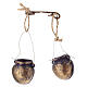 Conf. bastio con 2 anfore finitura antica 10x2,5 cm presepi 12-14 cm s1