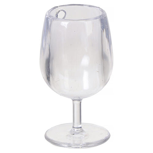 Set 2 calici trasparenti in PVC 5 cm per presepi 14 cm 3
