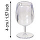 Set 2 calici trasparenti in PVC 5 cm per presepi 14 cm s2