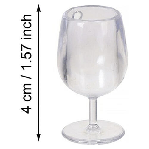 Set of 2 transparent PVC chalices 5 cm for 14 cm nativity 2