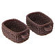Caja 2 cestas para pan marrón 2,5 cm belenes 10-12 cm s2