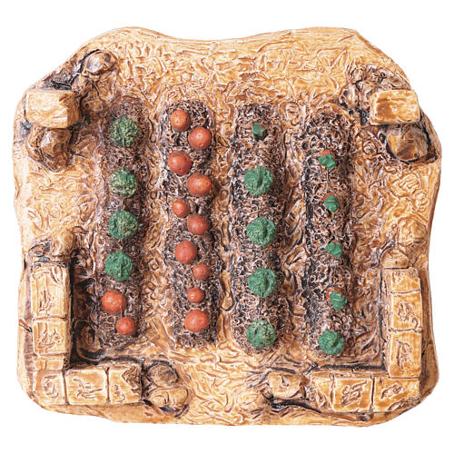 Potager avec légumes de 5x15x15 cm en résine pour crèche 6 cm 1