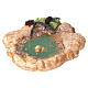 Pond with water effect in marmorina and resin, 5x20x20 cm, for 6 cm Nativity Scenes s3