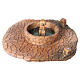 Nativity square with water-effect fountain in resin, 6x20x20 cm, for 6 cm Nativity Scenes s3