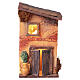 Casa rurale in resina con vaso illuminata 15x10x5 cm presepi 6 cm s1