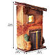 Casa rural em resina com vaso iluminado 15x9x4 cm para presépios de 6 cm s2