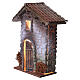Casa resina con ingresso ad arco illuminata 15x10x5 cm presepi 6 cm s3