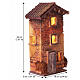 Casa-torre em estilo de vila iluminada 20x10x5 cm para presépios de 6 cm s2