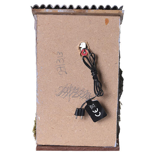 Casa di borgata resina porta ad arco illuminata 20x10x5 cm presepi 6 cm 4