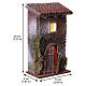 Casa di borgata resina porta ad arco illuminata 20x10x5 cm presepi 6 cm s2