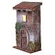 Casa de aldeia em resina com porta em arco iluminada 20x10x5 cm para presépios 6 cm s3