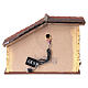 Casa rustica resina scala esterna illuminata 10x20x5 cm presepi 6 cm s4