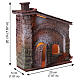 Casa resina effetto pietra arco illuminata 20x20x5 cm presepi 6 cm s2