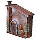 Casa resina effetto pietra arco illuminata 20x20x5 cm presepi 6 cm s3