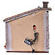 Casa resina effetto pietra arco illuminata 20x20x5 cm presepi 6 cm s4