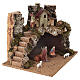 Cabaña belén con pueblo y figuras 20x25x20 cm para figuras de 6 cm s2