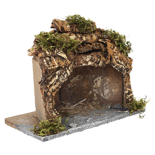 Cueva cabaña belén de corcho 25x30x15 cm para figuras de 10 cm 5