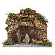 Cueva cabaña belén de corcho 25x30x15 cm para figuras de 10 cm s1