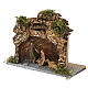 Cueva cabaña belén de corcho 25x30x15 cm para figuras de 10 cm s2
