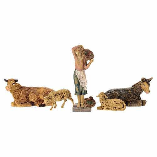Cueva belén de corcho con escalera y establo 25x55x30 cm para figuras de 10 cm 6