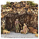Cueva belén de corcho con escalera y establo 25x55x30 cm para figuras de 10 cm s2