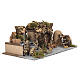 Cueva belén de corcho con escalera y establo 25x55x30 cm para figuras de 10 cm s3