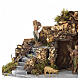 Cueva belén de corcho con escalera y establo 25x55x30 cm para figuras de 10 cm s4