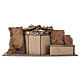 Cueva belén de corcho con escalera y establo 25x55x30 cm para figuras de 10 cm s9