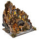 Pueblo belén iluminado con fuente en funcionamiento 50 x 45 x 35 cm para figuras de 10 cm s5