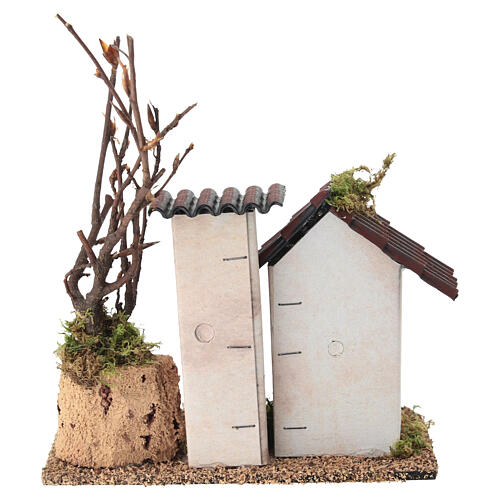 Domek wiejski z dachem z dachówek, 15×15×10 cm - do szopki 6 cm 4
