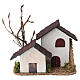 Maisonnette rustique en pierre 15x15x10 cm pour crèches avec santons de 6 cm s1