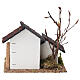 Maisonnette rustique en pierre 15x15x10 cm pour crèches avec santons de 6 cm s4