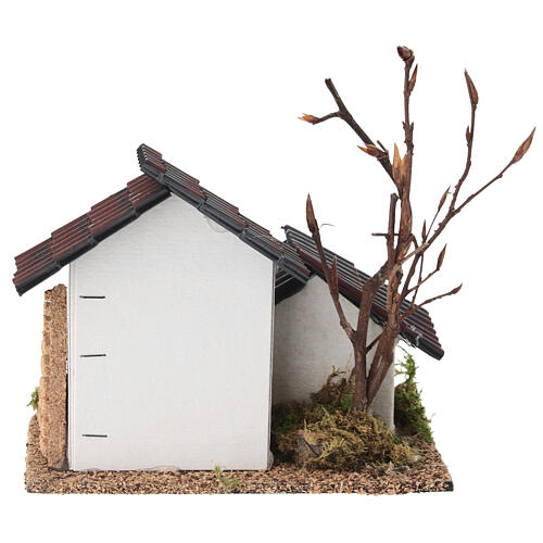 Rustykalny domek z efektem kamienia, 15×15×10 cm - do szopek 6 cm 4