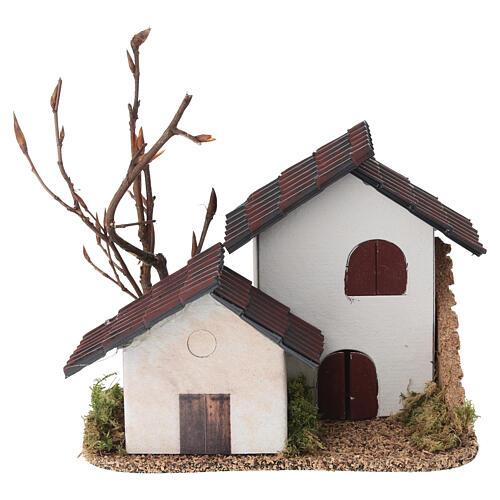Rustic Stone Cottage 15x15x10 cm for 6 cm Nativity Scenes 1