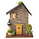 Rustic stone house with yellow door, 20x15x10 cm, for 6 cm Nativity Scene s1