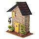 Rustic stone house with yellow door, 20x15x10 cm, for 6 cm Nativity Scene s3