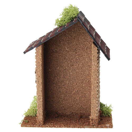 Kamienny domek z fioletowym wejściem, 20x15x10 cm - do szopki 6 cm 4