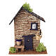 Kamienny domek z fioletowym wejściem, 20x15x10 cm - do szopki 6 cm s1