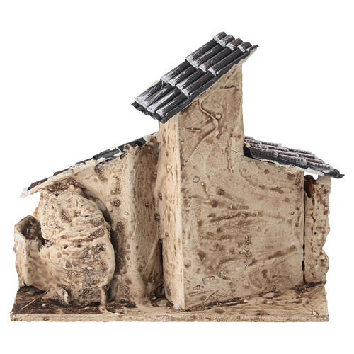 Pueblo 3 casas de resina 10x15x10 cm para belén 6 cm 4