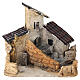 Pueblo 3 casas de resina 10x15x10 cm para belén 6 cm s1