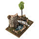 Laghetto con ponte e albero 25x15x25 cm per presepi da 6 cm s2