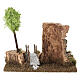Laghetto con ponte e albero 25x15x25 cm per presepi da 6 cm s4