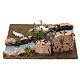 River section with flock and bridge for 6 cm Nativity Scene, 10x25x20 cm s5