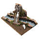 Tratto di fiume con gregge e ponte per presepe 6 cm 10x25x20 cm s3