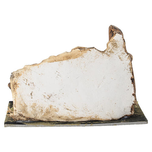 Płotek z owcami z gipsu, 10×15×10 cm do szopki 6 cm 4