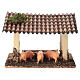 Stalla con tre maiali 10x10x10 cm per presepe 6 cm s1