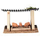 Stalla con tre maiali 10x10x10 cm per presepe 6 cm s4
